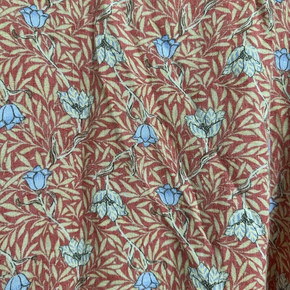 Flax 100% Linen Midi Skirt Floral Size Large - Picture 3 of 4